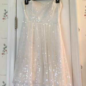 Strapless formal sparkly dress